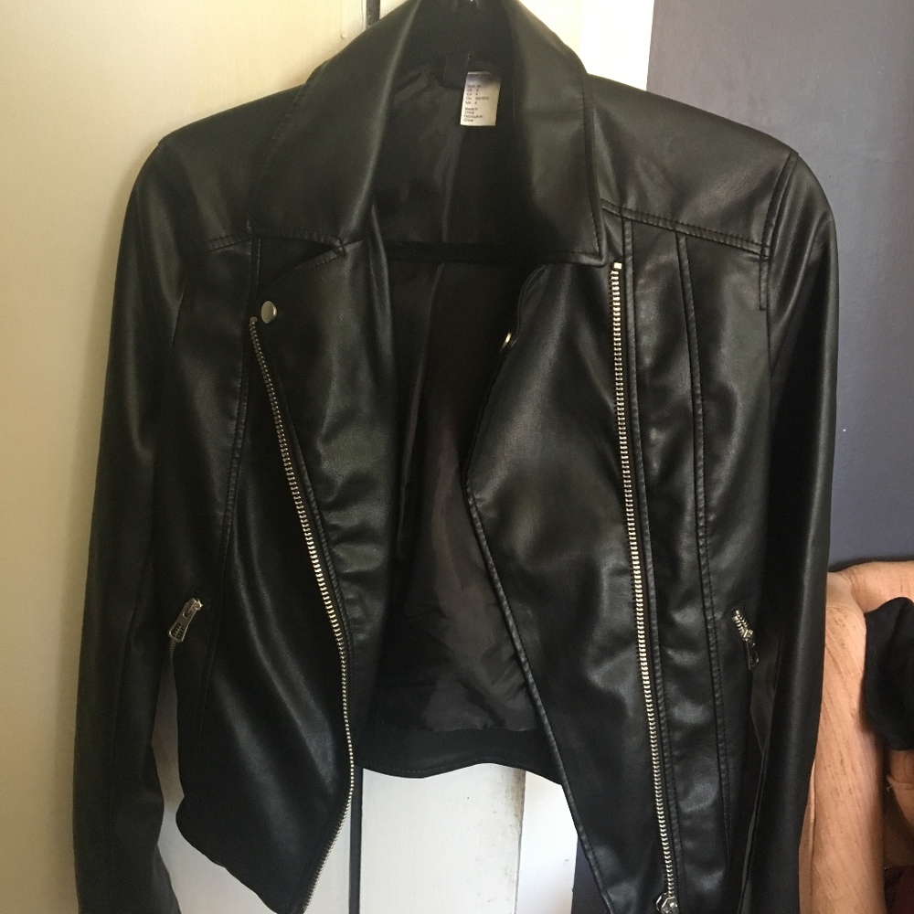 H&M black moto jacket (never worn)